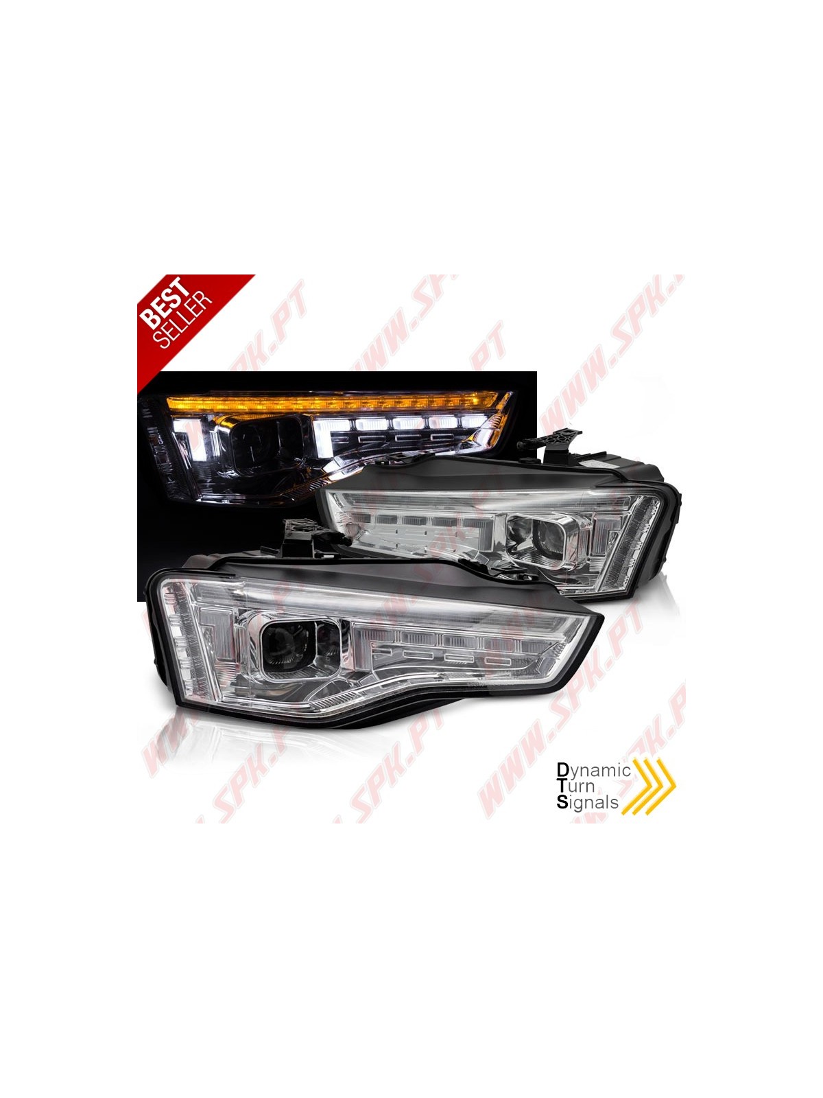 Faróis Xenon Daylight LED / Chrome - Audi A5 8T (2011-2016) Faróis Xenon Daylight LED / Chrome - Audi A5 8T (2011-2016)