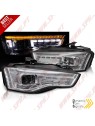 Faróis Xenon Daylight LED / Chrome - Audi A5 8T (2011-2016) Faróis Xenon Daylight LED / Chrome - Audi A5 8T (2011-2016)
