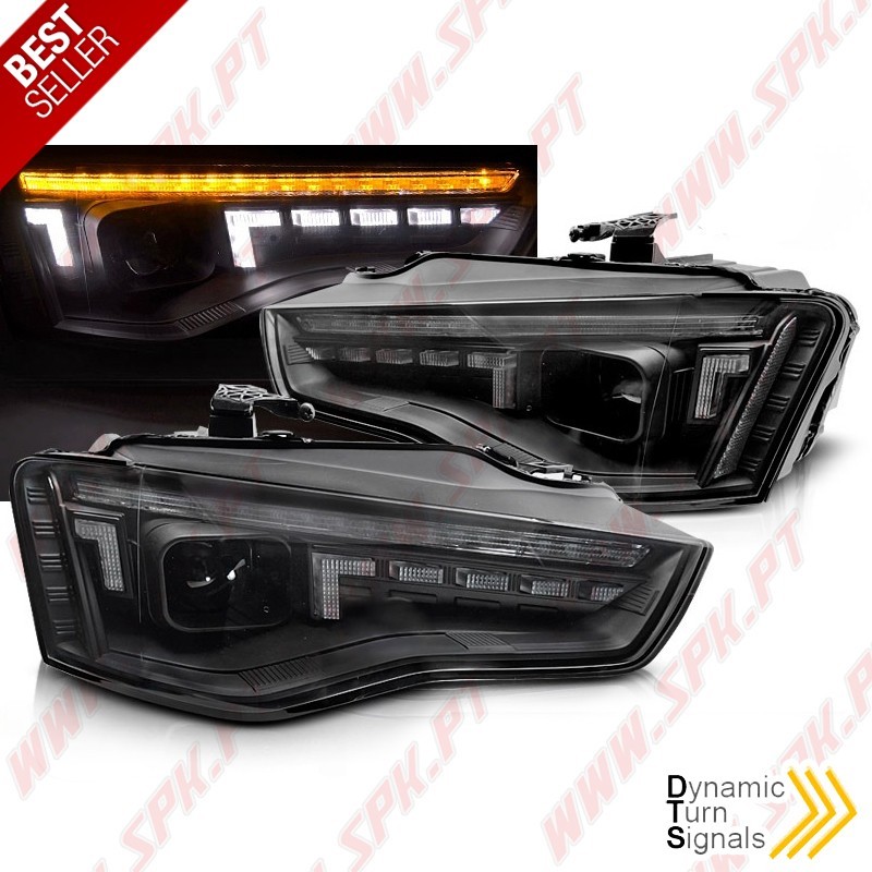 Faróis Xenon Daylight LED / Black - Audi A5 8T (2011-2016) Faróis Xenon Daylight LED / Black - Audi A5 8T (2011-2016)