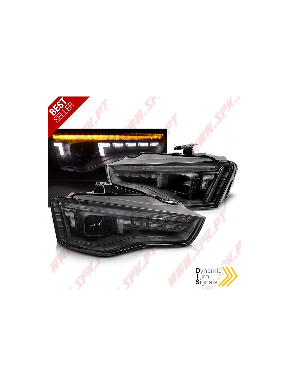 Faróis Xenon Daylight LED / Black - Audi A5 8T (2011-2016) Faróis Xenon Daylight LED / Black - Audi A5 8T (2011-2016)