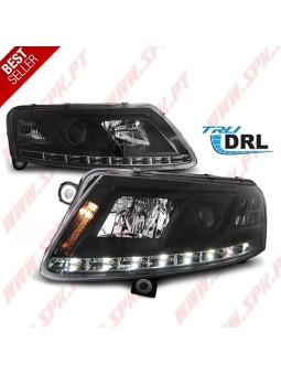 Faróis Daylight DRL / Black - Audi A6 C6 (2004-2008)