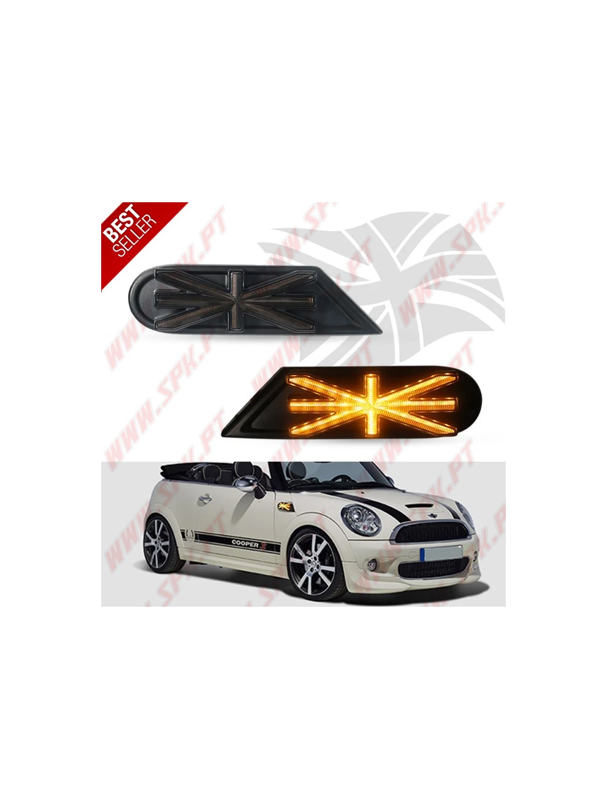 Piscas Laterais LED Dynamic / Black - Mini R55 / R56 / R57 / R58 / R59 (2006-2014)