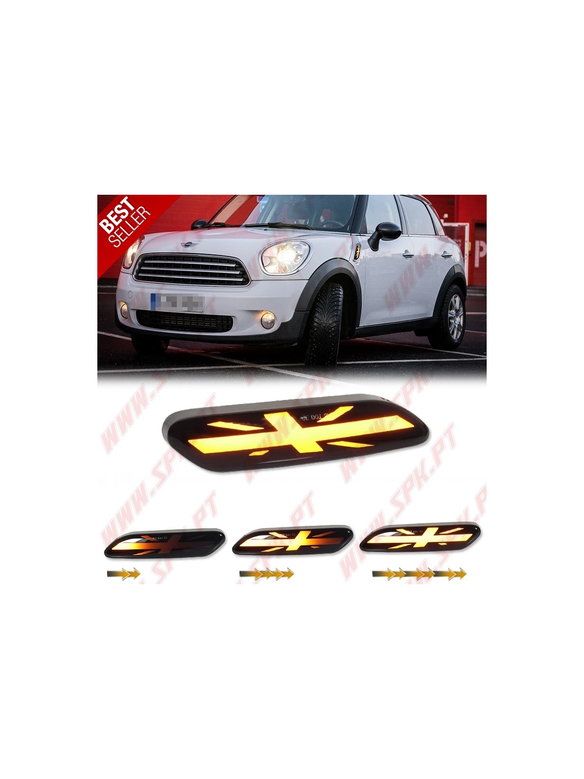 Piscas Laterais LED Dynamic / Black - Mini R60 Countryman / R61 Paceman (2011-2016)