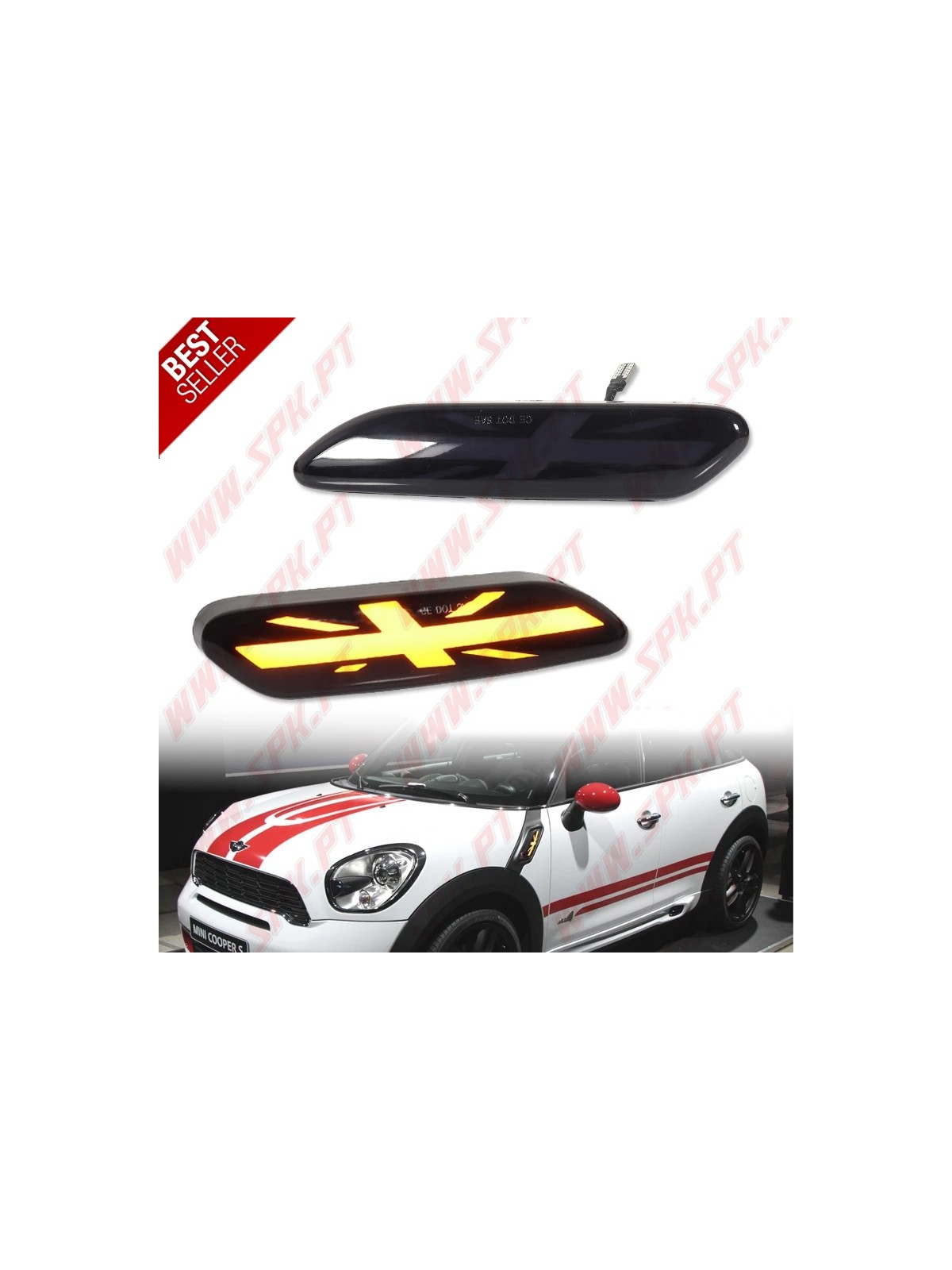Piscas Laterais LED Dynamic / Black - Mini R60 Countryman / R61 Paceman (2011-2016)