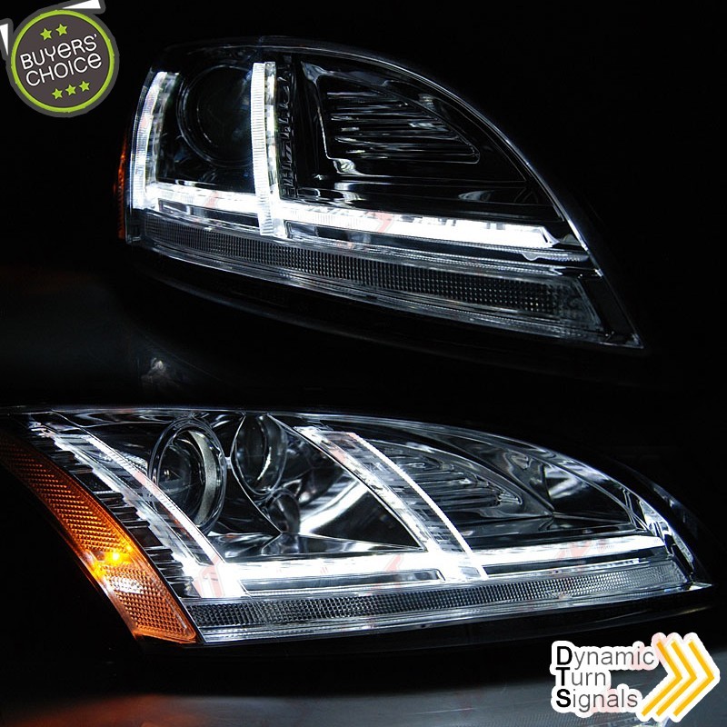 Faróis Xenon Dynamic LED / Chrome - Audi TT 8J (2010-2014) Faróis Xenon Dynamic LED / Chrome - Audi TT 8J (2010-2014)