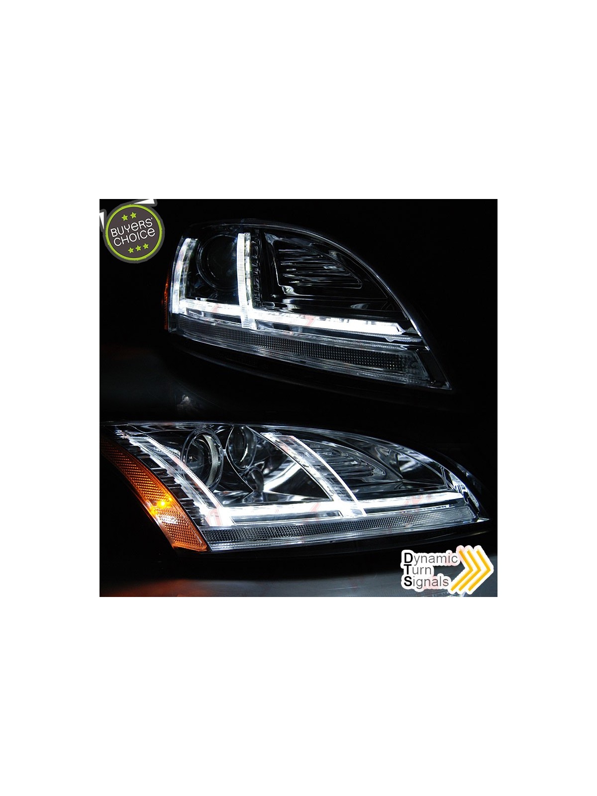 Faróis Xenon Dynamic LED / Chrome - Audi TT 8J (2010-2014) Faróis Xenon Dynamic LED / Chrome - Audi TT 8J (2010-2014)