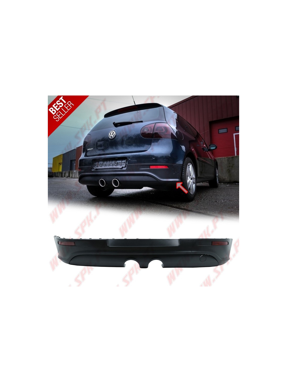 Difusor Traseiro Look R32 - VW Golf 5 (2003-2008)