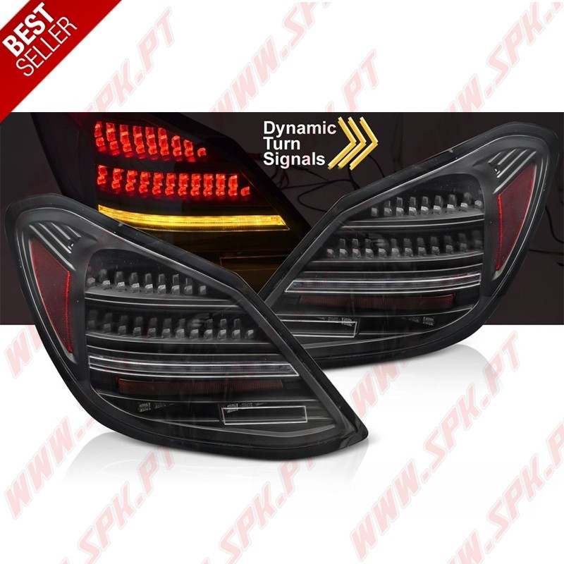 Farolins LED Dynamic Black - Mercedes W205 Sedan (2014-2021) Farolins LED Dynamic Black - Mercedes W205 Sedan (2014-2021)