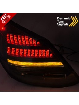 Farolins LED Dynamic Dark Red - Mercedes W205 Sedan (2014-2021)