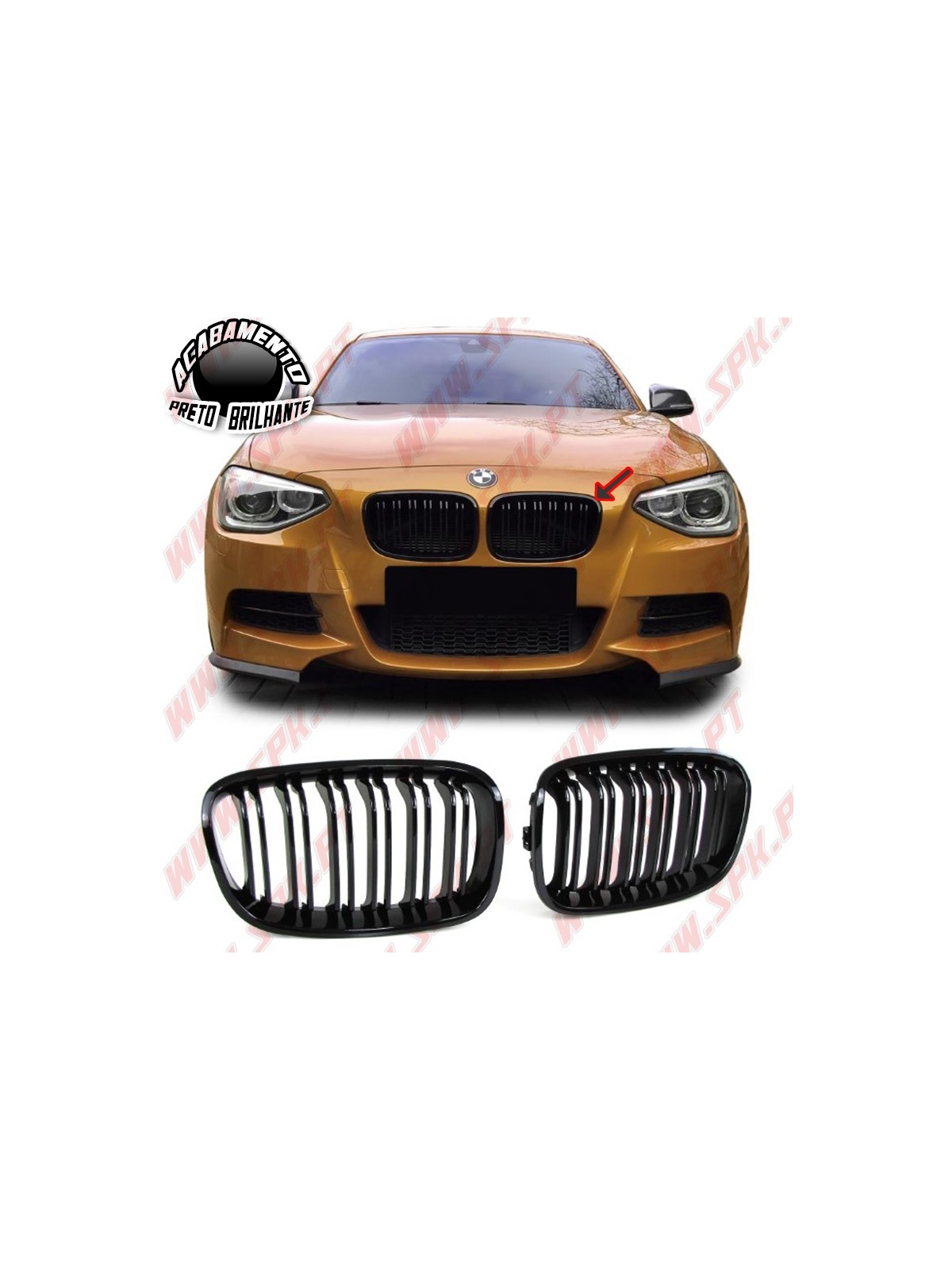 Grelhas Frontais Look M-Performance BMW F20 / F21 (2011-2015)