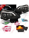 Pack Faróis LED + Piscas LED Smoke - Opel Corsa D (2011-2014) Pack Faróis LED + Piscas LED Smoke - Opel Corsa D (2011-2014)