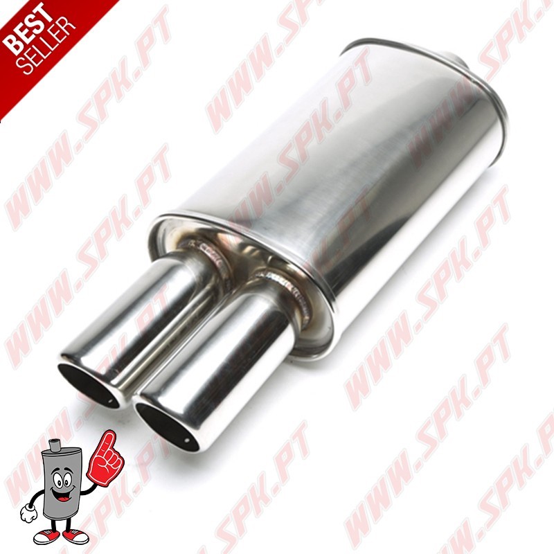 Escape Inox Universal - C/Ponteiras Duplas 2x76mm