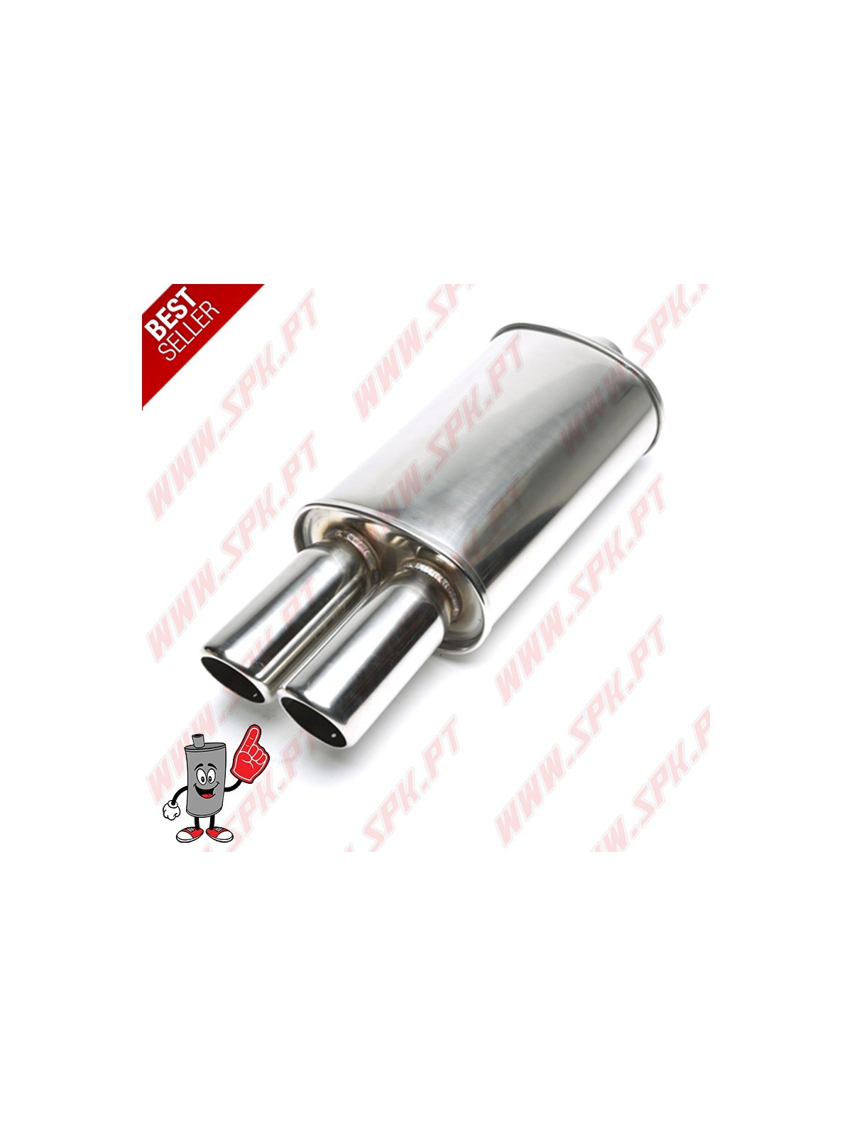 Escape Inox Universal - C/Ponteiras Duplas 2x76mm