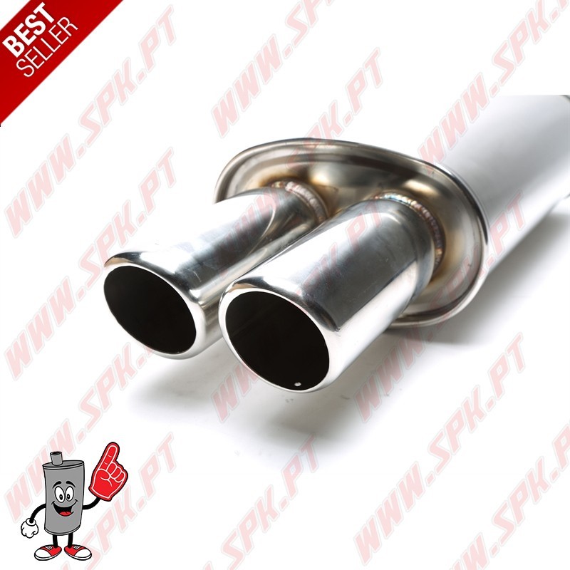 Escape Inox Universal - C/Ponteiras Duplas 2x76mm