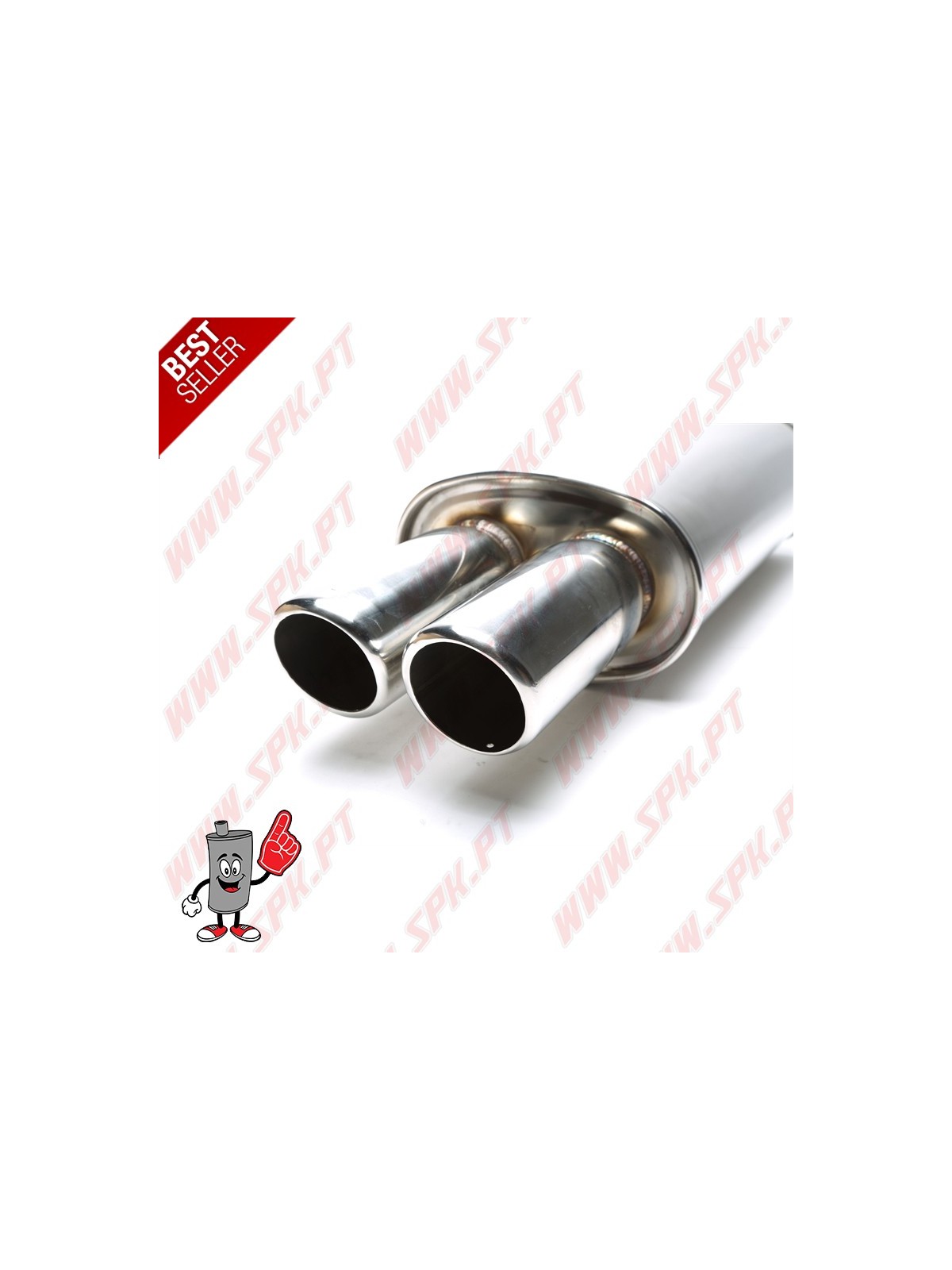 Escape Inox Universal - C/Ponteiras Duplas 2x76mm