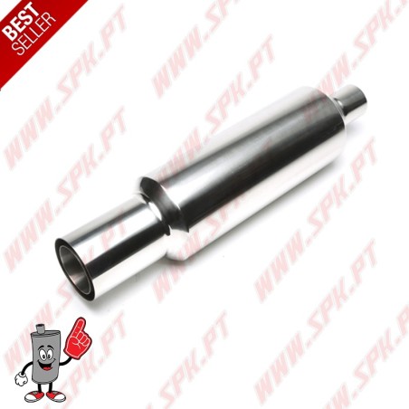 Escape Inox Universal - C/Ponteira 100mm (Interno 75mm)