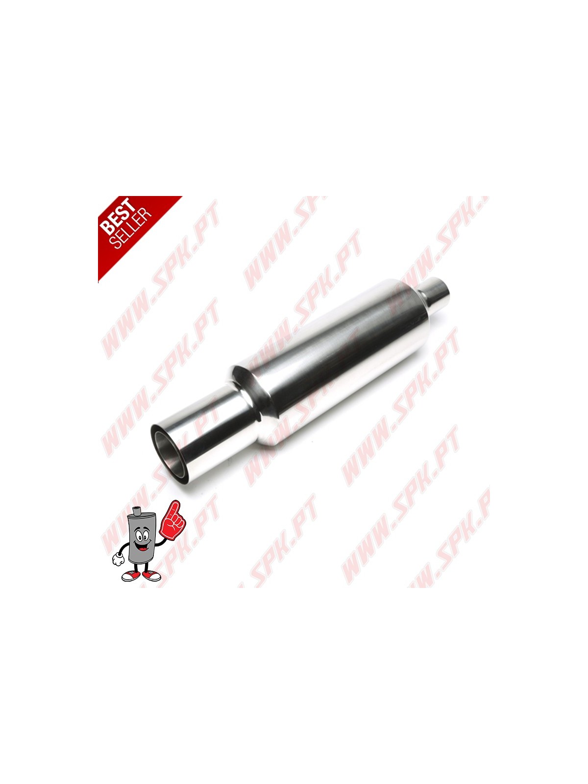 Escape Inox Universal - C/Ponteira 100mm (Interno 75mm)