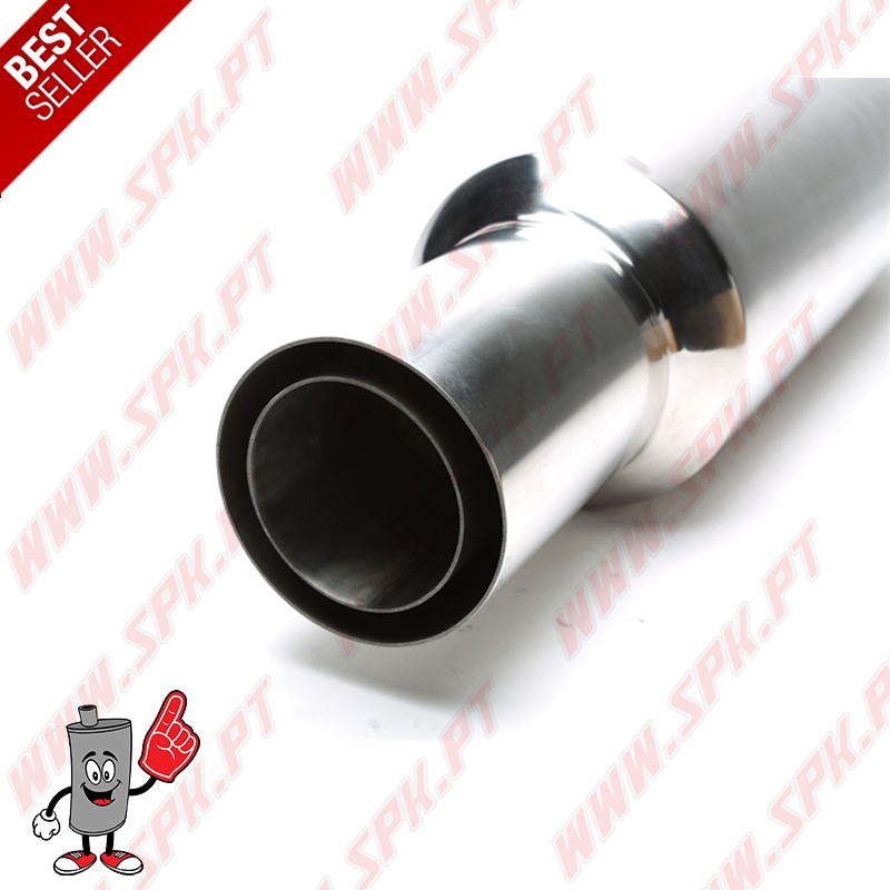 Escape Inox Universal - C/Ponteira 100mm (Interno 75mm)