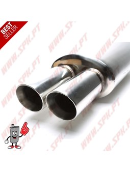 Escape Inox Universal - C/Ponteiras Duplas 2x76mm