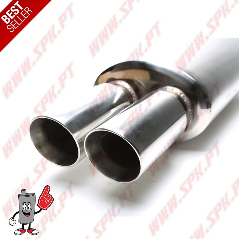 Escape Inox Universal - C/Ponteiras Duplas 2x76mm Escape Inox Universal - C/Ponteiras Duplas 2x76mm