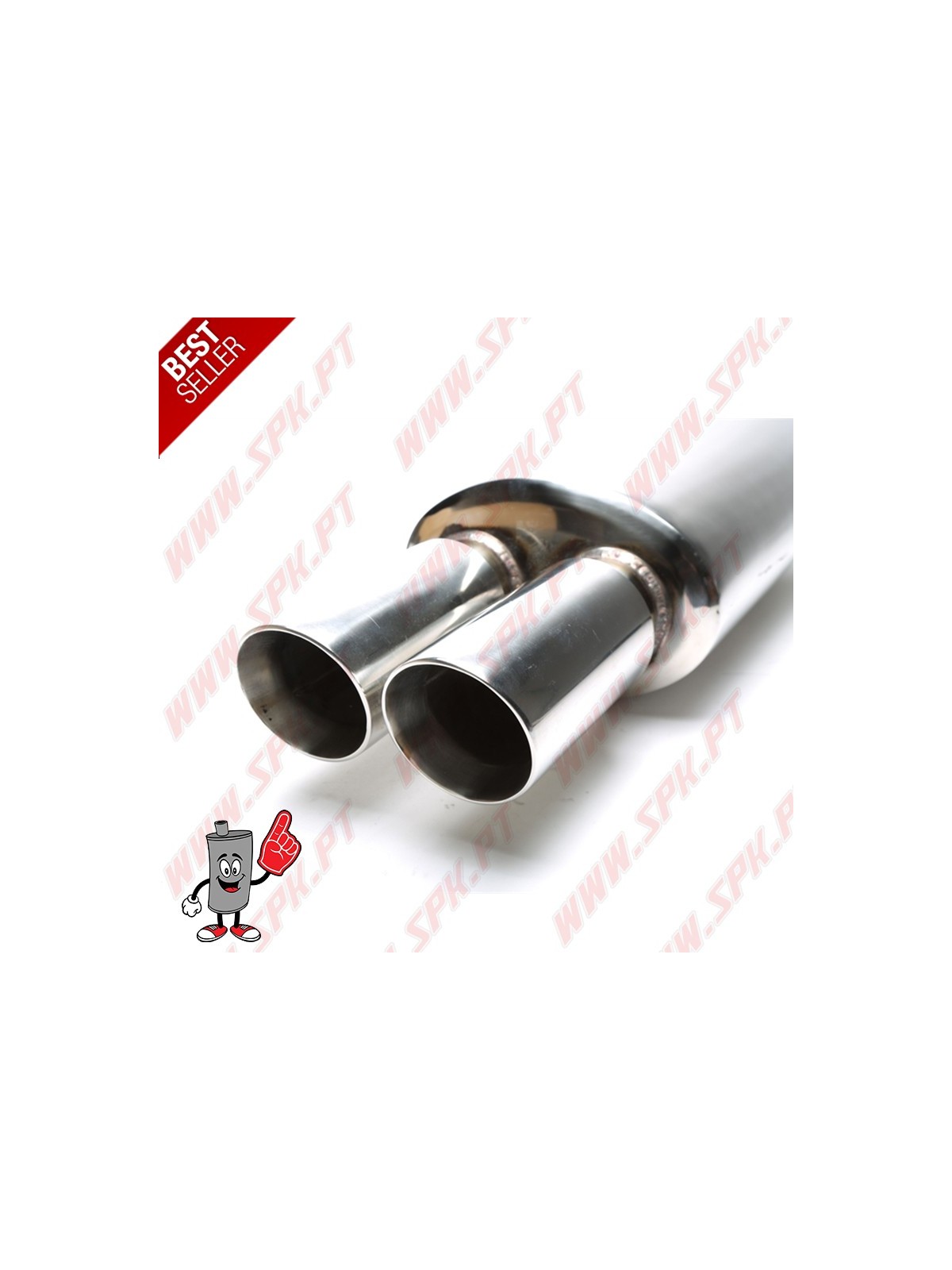 Escape Inox Universal - C/Ponteiras Duplas 2x76mm Escape Inox Universal - C/Ponteiras Duplas 2x76mm