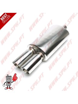 Escape Inox Universal - C/Ponteiras Duplas 2x76mm