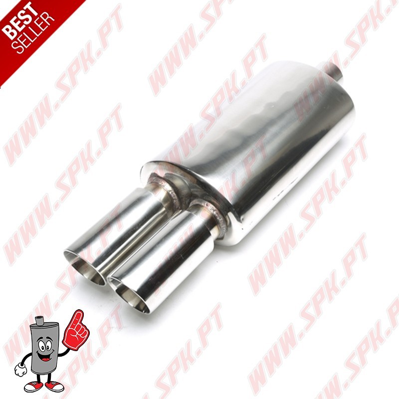 Escape Inox Universal - C/Ponteiras Duplas 2x76mm Escape Inox Universal - C/Ponteiras Duplas 2x76mm