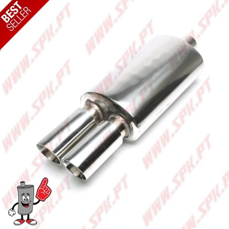 Escape Inox Universal - C/Ponteiras Duplas 2x76mm