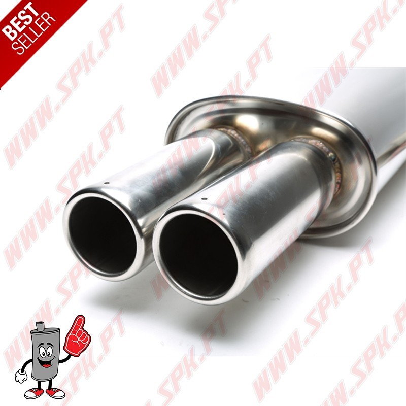 Escape Inox Universal - C/Ponteiras Duplas 2x76mm Escape Inox Universal - C/Ponteiras Duplas 2x76mm