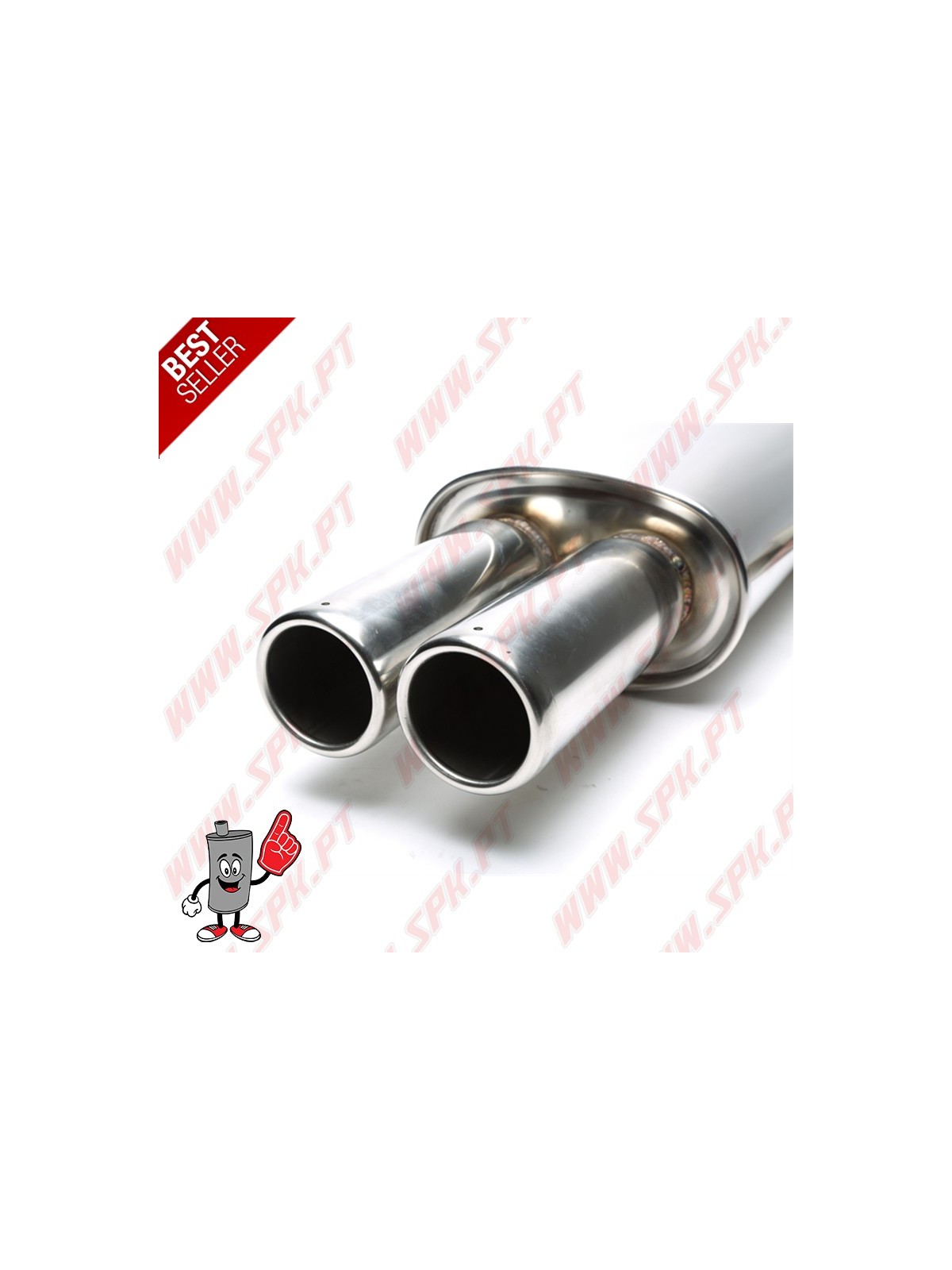 Escape Inox Universal - C/Ponteiras Duplas 2x76mm Escape Inox Universal - C/Ponteiras Duplas 2x76mm