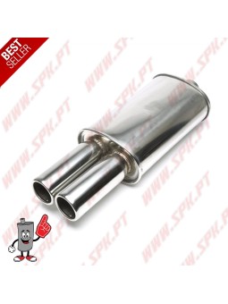 Escape Inox Universal - C/Ponteiras Duplas 2x76mm