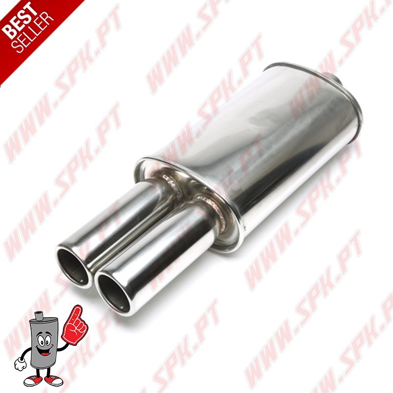 Escape Inox Universal - C/Ponteiras Duplas 2x76mm Escape Inox Universal - C/Ponteiras Duplas 2x76mm