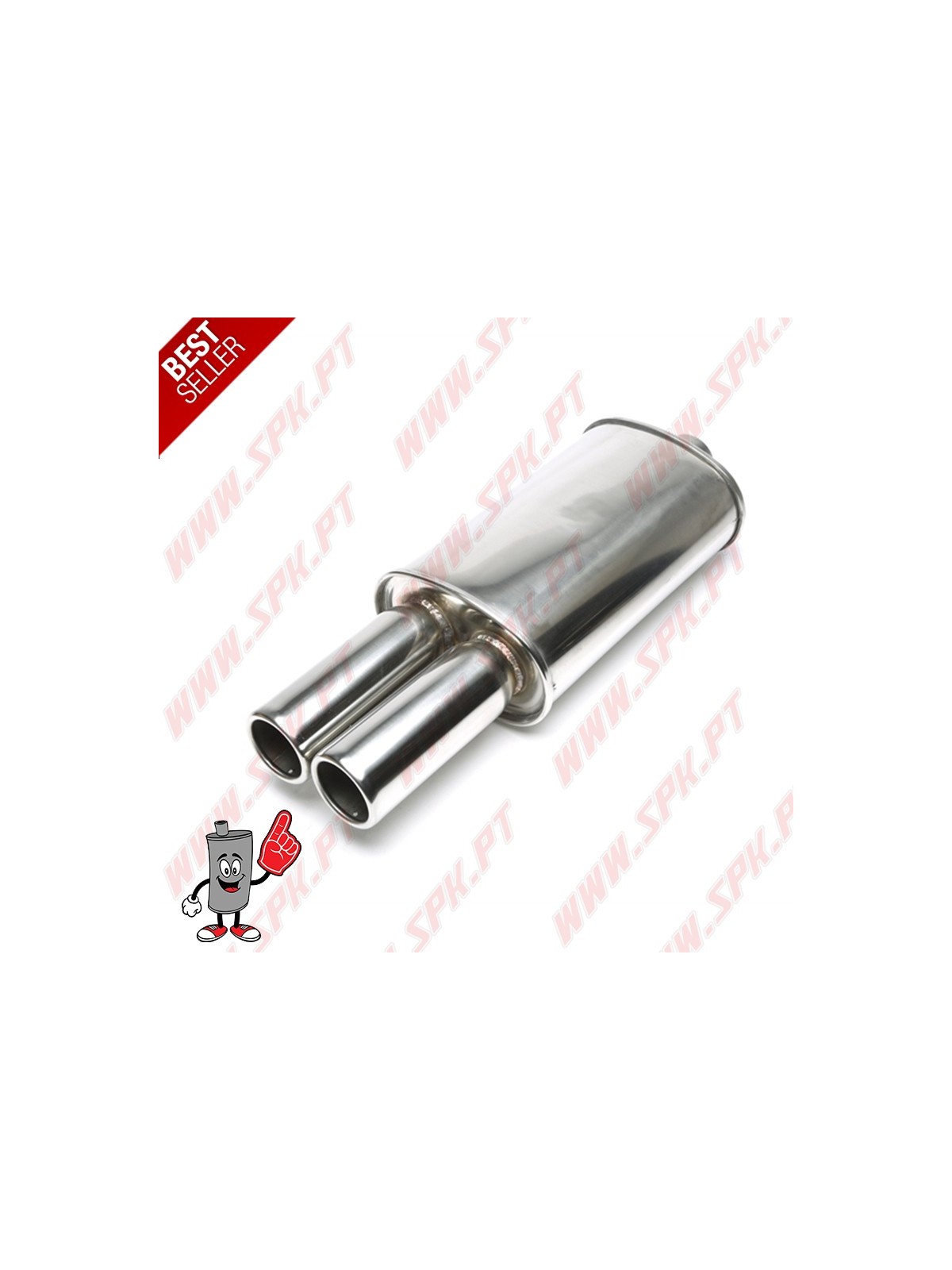 Escape Inox Universal - C/Ponteiras Duplas 2x76mm Escape Inox Universal - C/Ponteiras Duplas 2x76mm