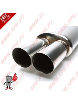 Escape Inox Universal - C/Ponteiras Duplas 2x90mm