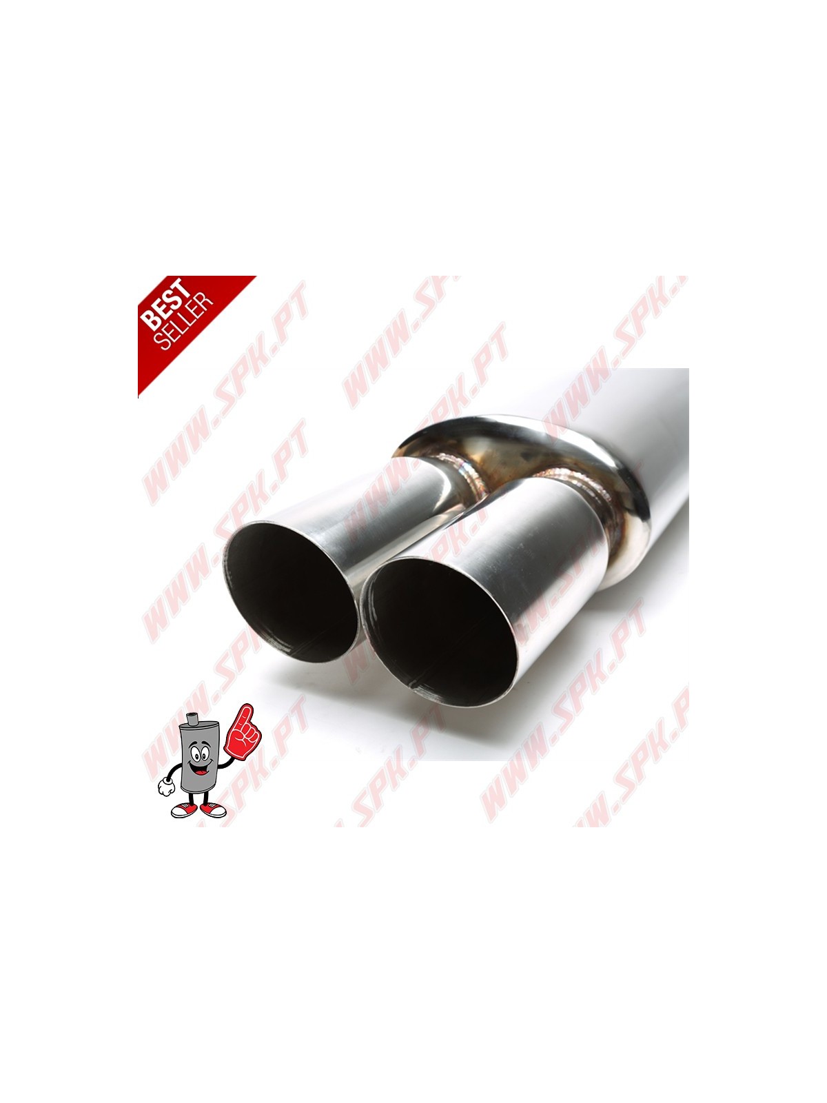 Escape Inox Universal - C/Ponteiras Duplas 2x90mm