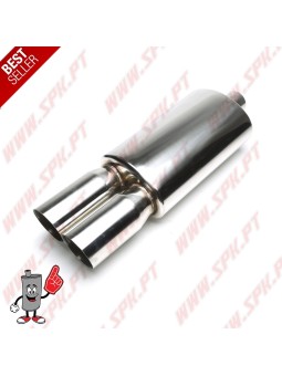 Escape Inox Universal - C/Ponteiras Duplas 2x90mm