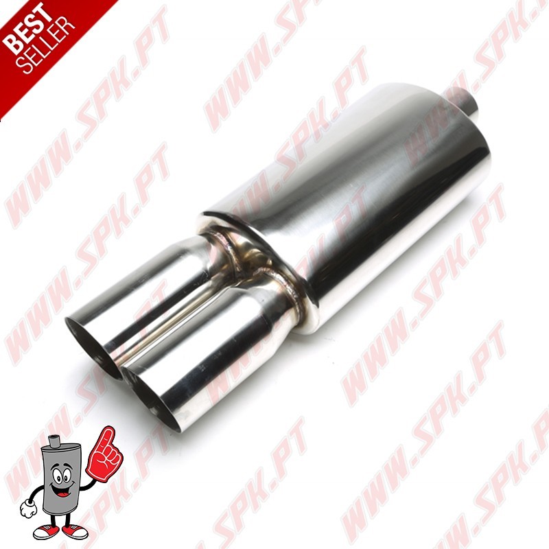 Escape Inox Universal - C/Ponteiras Duplas 2x90mm