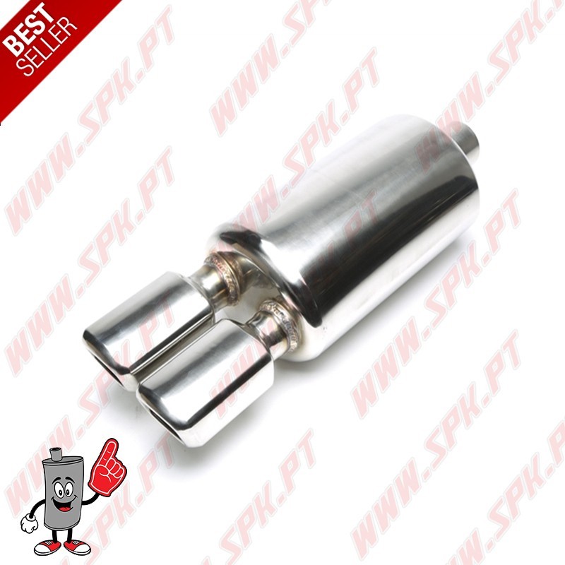 Escape Inox Universal - C/Ponteiras Duplas 2X 86x70mm Escape Inox Universal - C/Ponteiras Duplas 2X 86x70mm