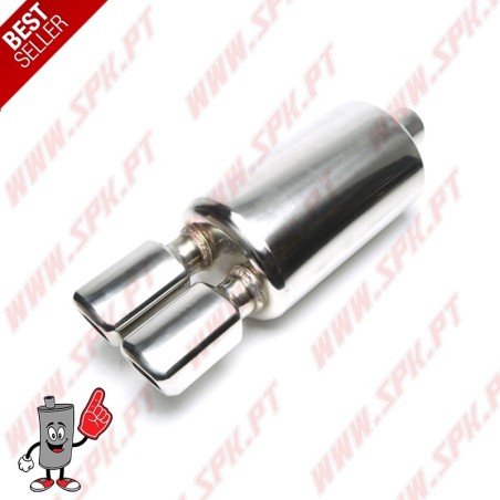 Escape Inox Universal - C/Ponteiras Duplas 2X 86x70mm