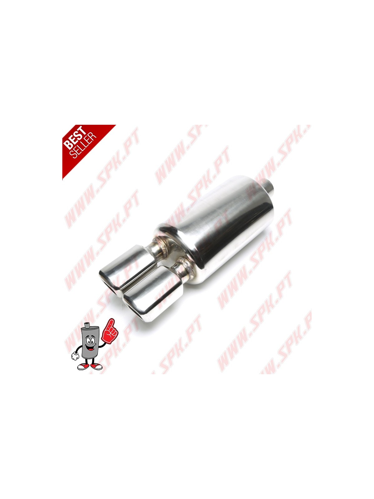 Escape Inox Universal - C/Ponteiras Duplas 2X 86x70mm Escape Inox Universal - C/Ponteiras Duplas 2X 86x70mm