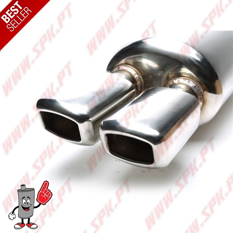Escape Inox Universal - C/Ponteiras Duplas 2X 86x70mm Escape Inox Universal - C/Ponteiras Duplas 2X 86x70mm