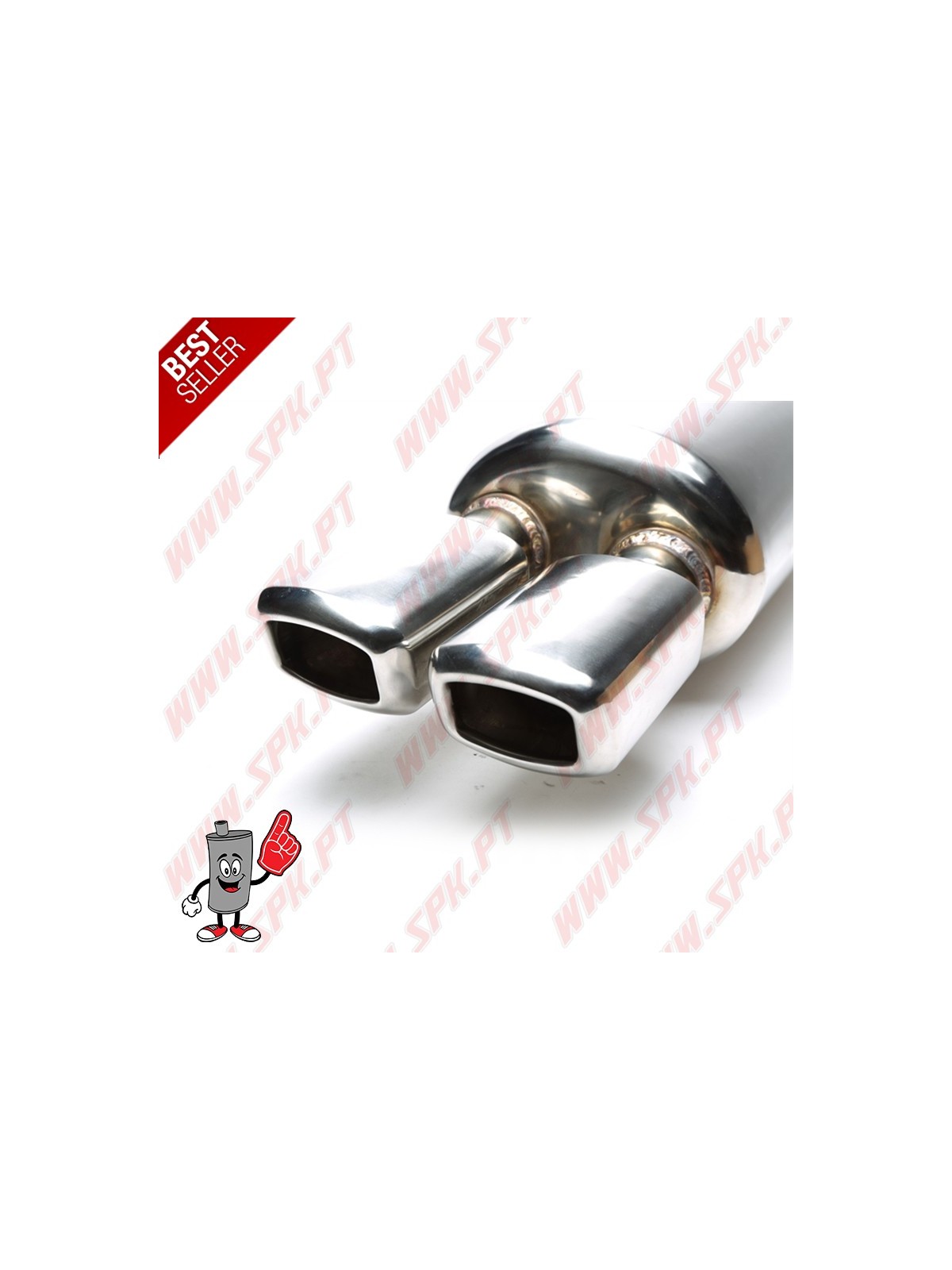 Escape Inox Universal - C/Ponteiras Duplas 2X 86x70mm Escape Inox Universal - C/Ponteiras Duplas 2X 86x70mm