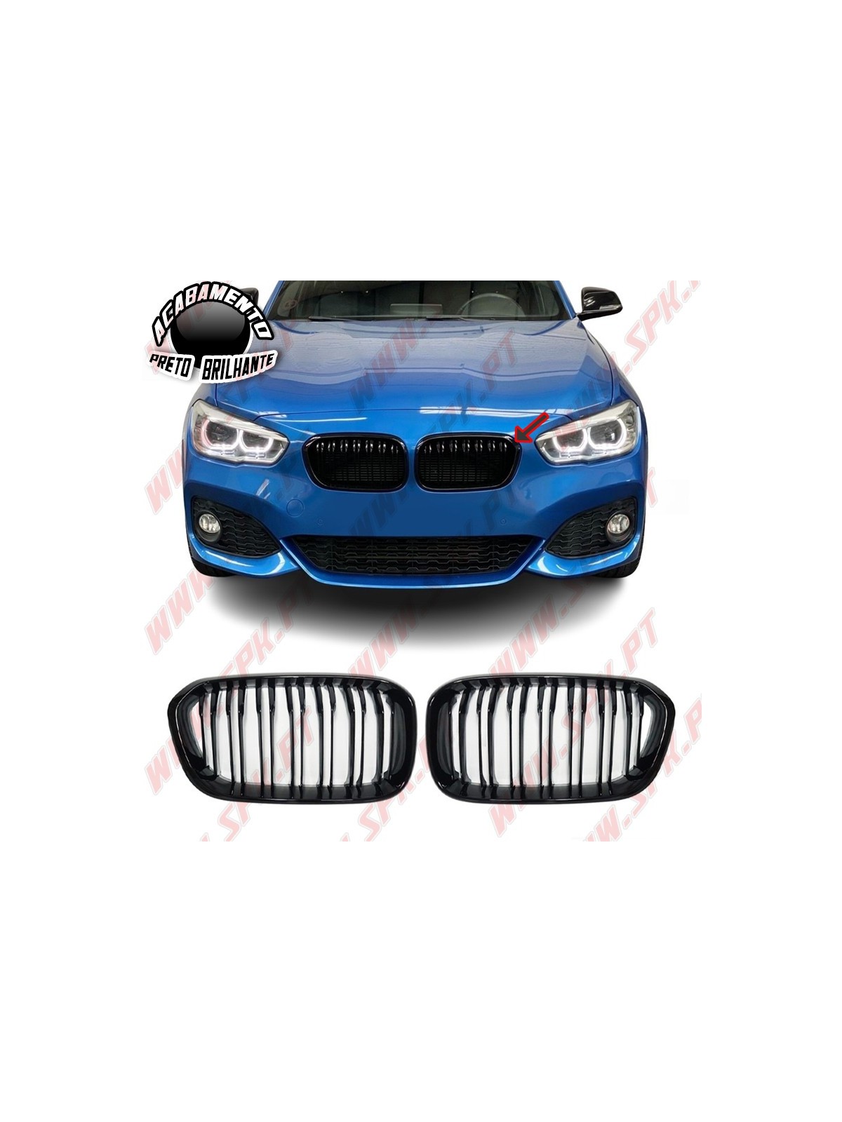 Grelhas Frontais Look M-Performance BMW F20 / F21 (2015-2019)