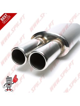 Escape Inox Universal - C/Ponteiras Duplas 2x76mm