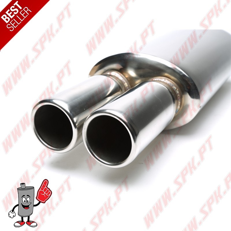 Escape Inox Universal - C/Ponteiras Duplas 2x76mm Escape Inox Universal - C/Ponteiras Duplas 2x76mm