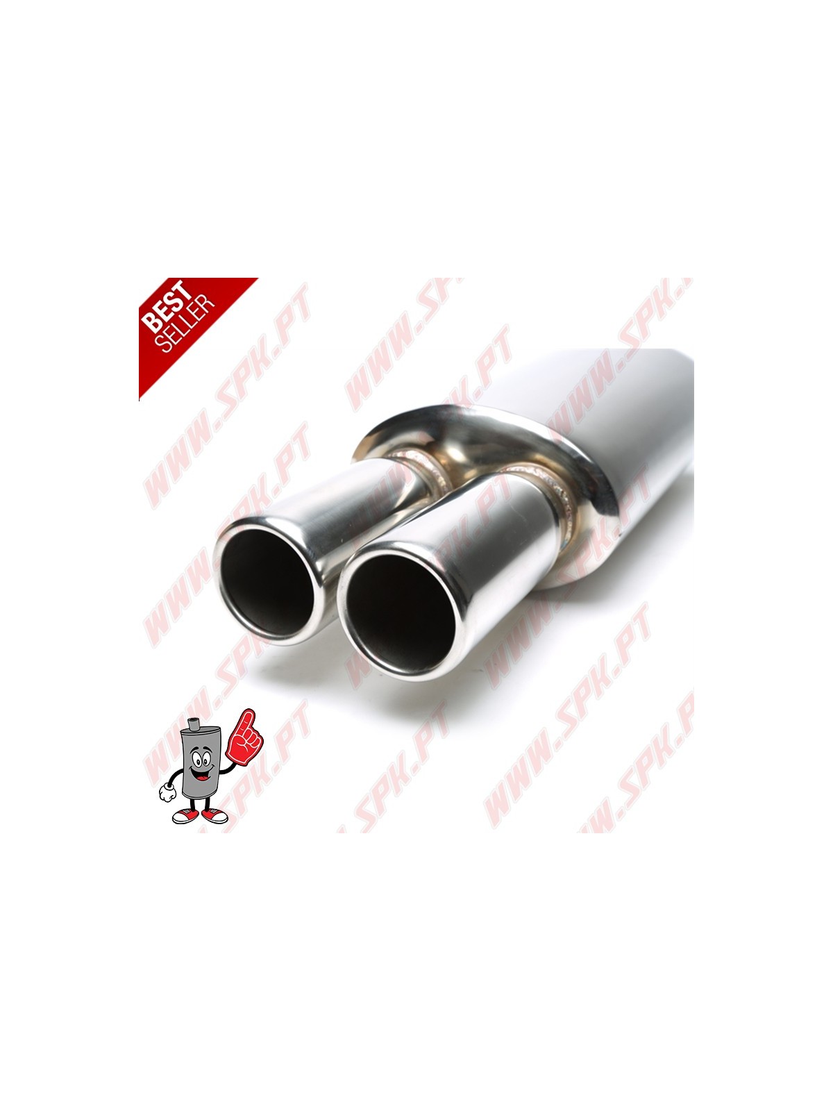 Escape Inox Universal - C/Ponteiras Duplas 2x76mm Escape Inox Universal - C/Ponteiras Duplas 2x76mm
