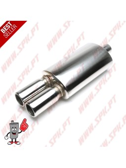 Escape Inox Universal - C/Ponteiras Duplas 2x76mm