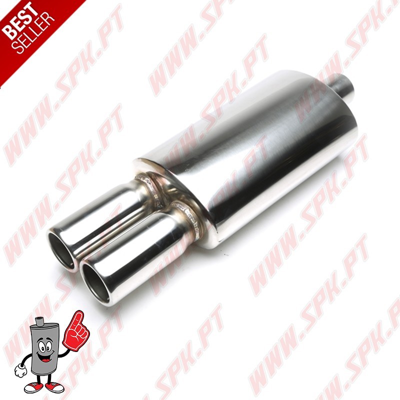 Escape Inox Universal - C/Ponteiras Duplas 2x76mm Escape Inox Universal - C/Ponteiras Duplas 2x76mm