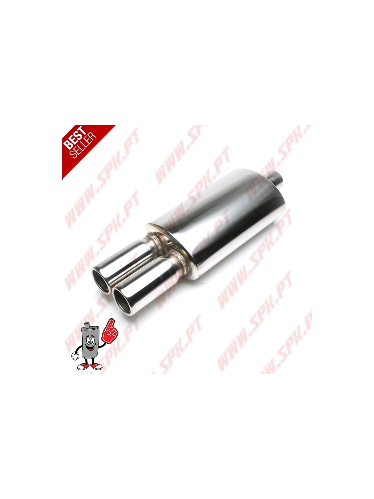Escape Inox Universal - C/Ponteiras Duplas 2x76mm Escape Inox Universal - C/Ponteiras Duplas 2x76mm