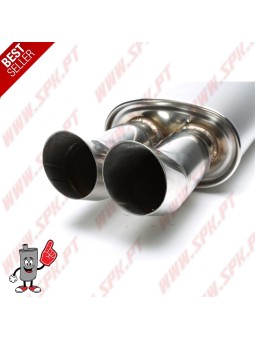 Escape Inox Universal Look DTM - C/Ponteiras Duplas 2x76mm